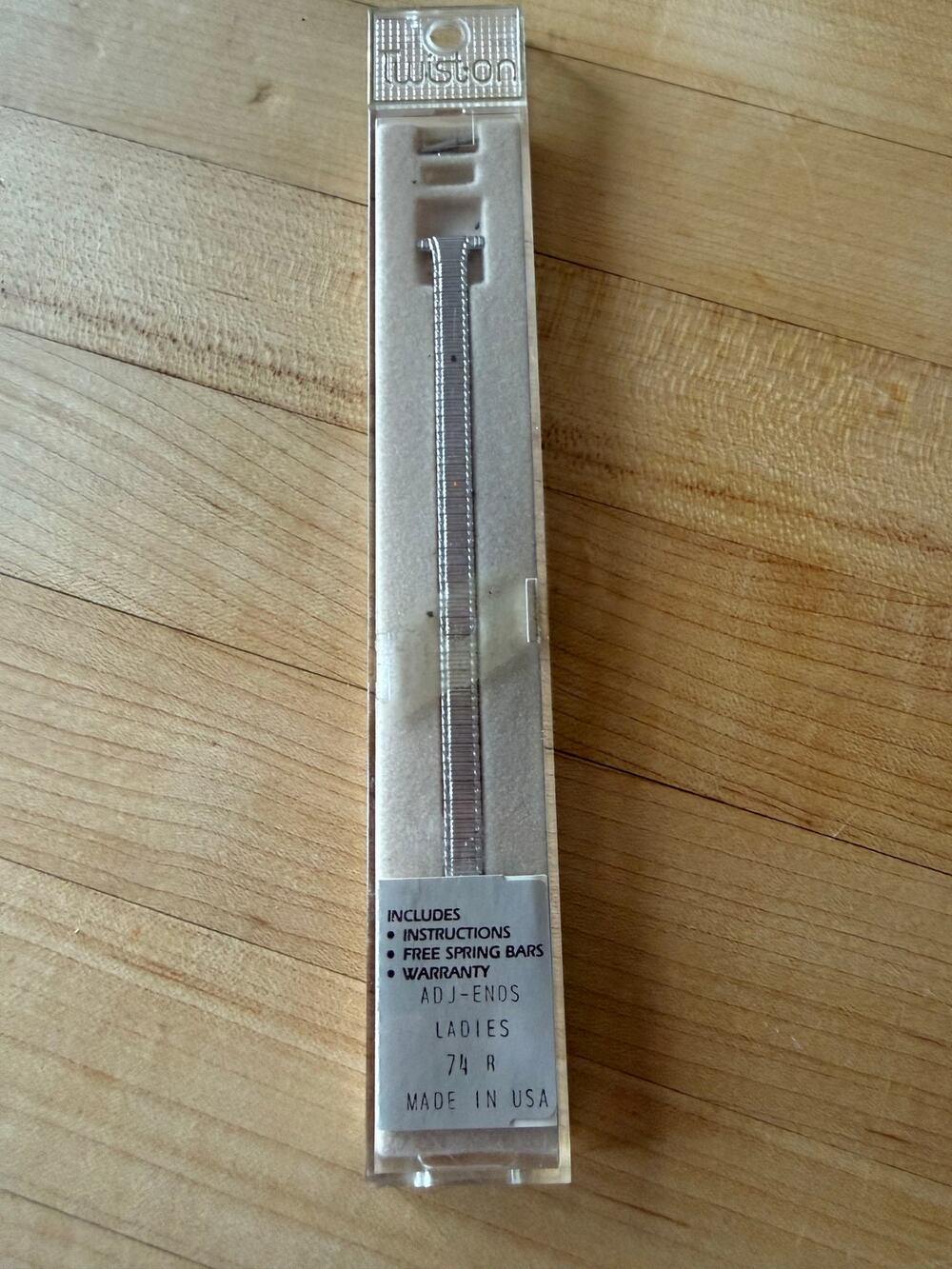 Vintage ladies' silver-tone Speidel twist-on expansion watch band NEW